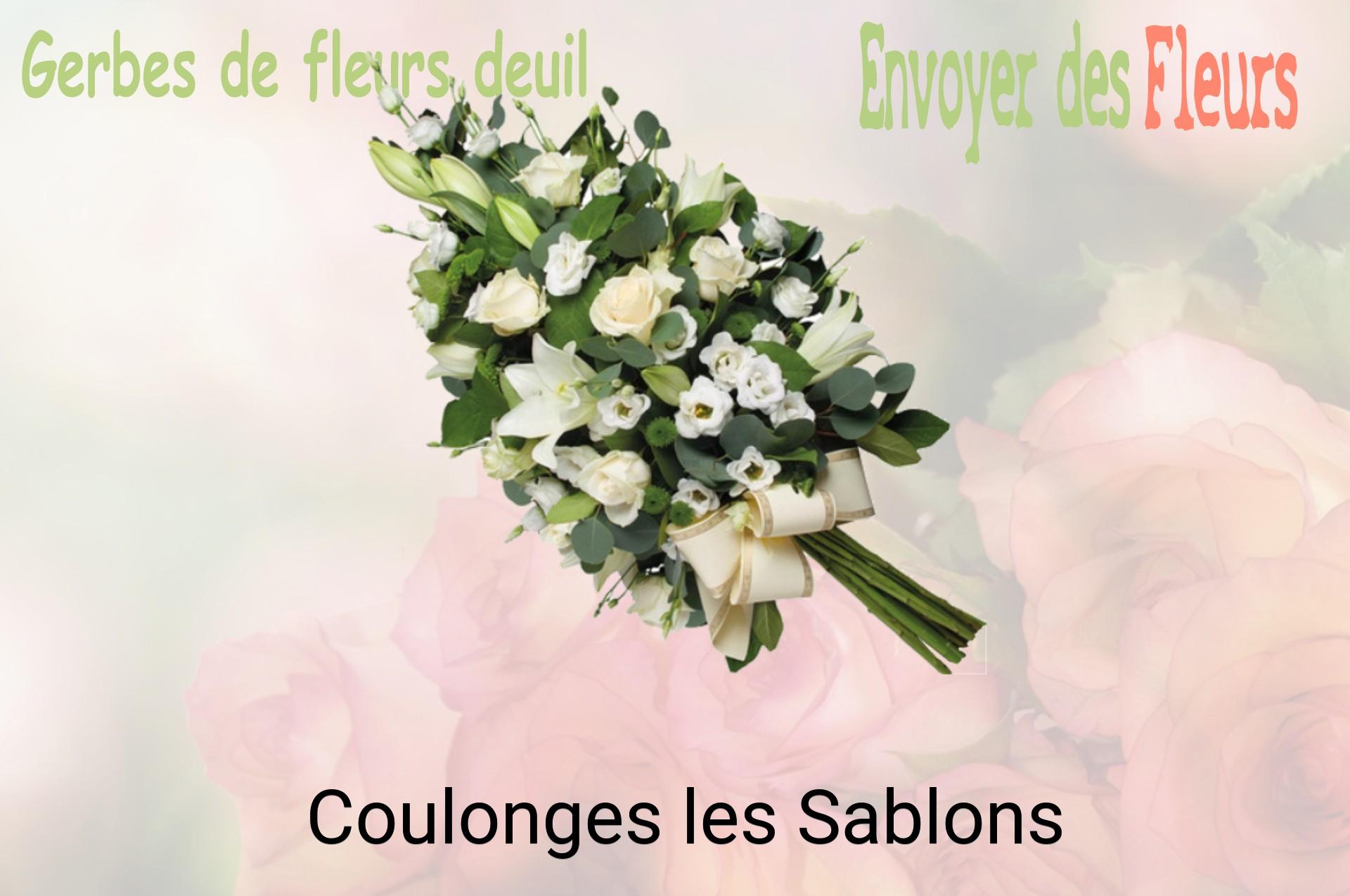 Gerbe de fleurs de deuil livrée à Coulonges-les-Sablons